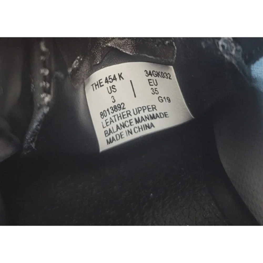 GOATS Slides + Sneakers SHOES black Leather‎ Kids US 3 Youth